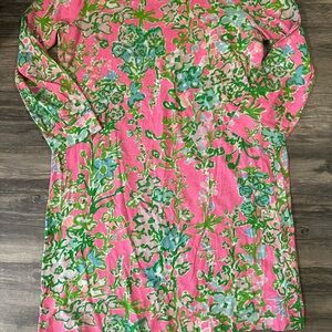 Lilly Pulitzer Pink Floral Kids Casual Dress